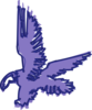 Purple Eagle Scribble Clip Art